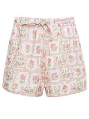 Palm Noosa 100% Linen Floral Patch Shorts
